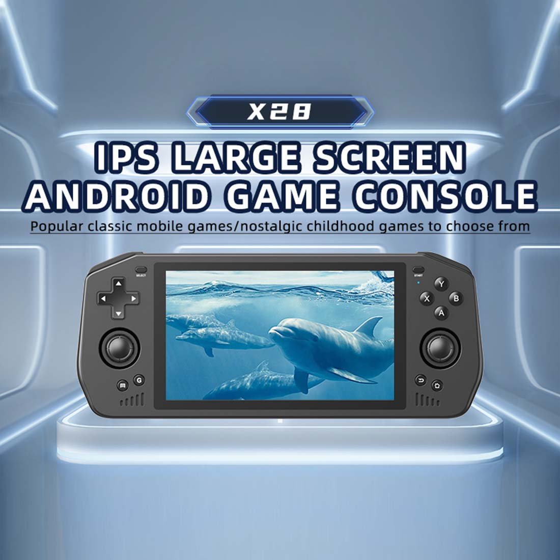 Handheld Game Console Powkiddy X28 – 5.5" IPS Android 11 T618 5000mAh Wi-Fi HDMI