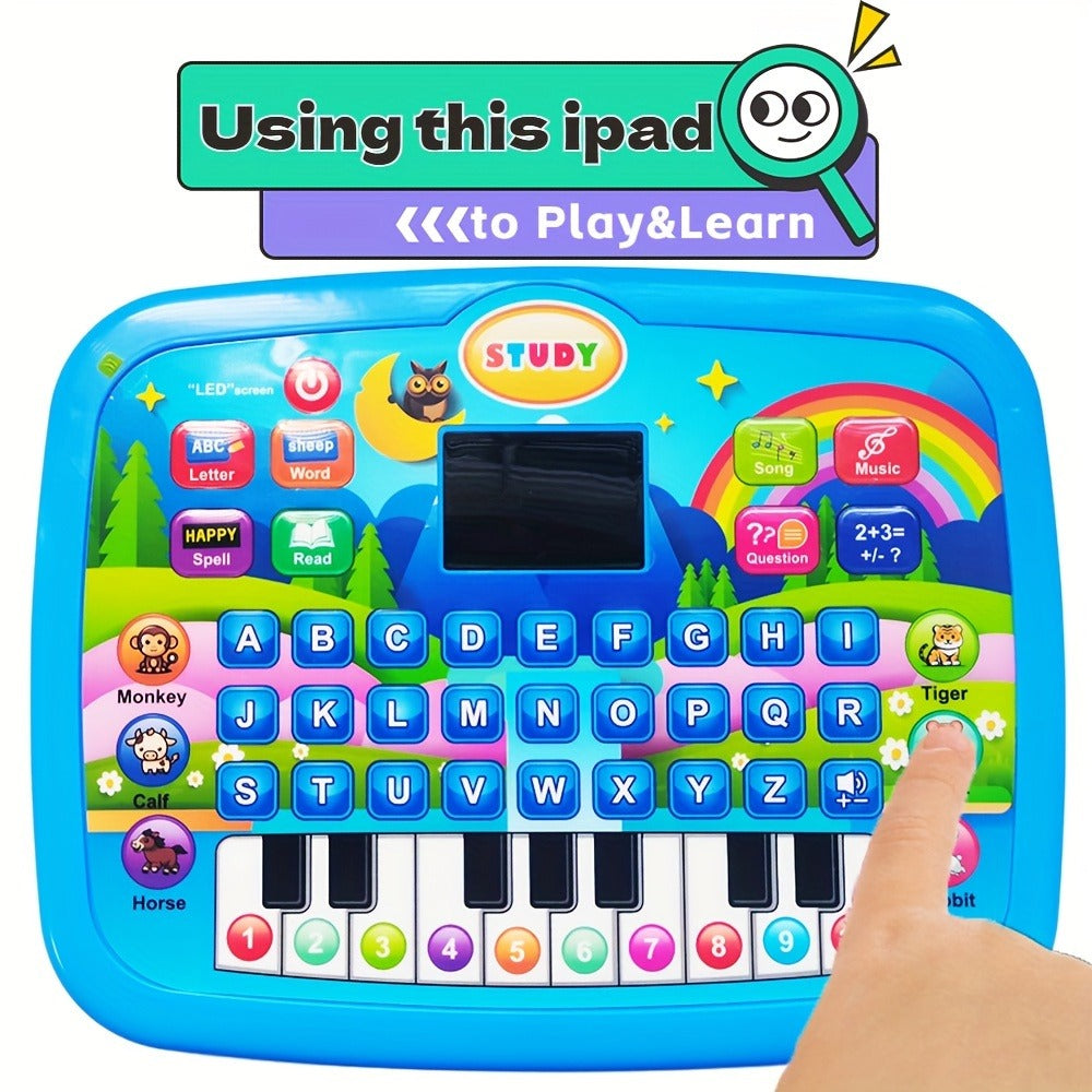 Educational Learning Machine for Kids with 2.2" Screen Alphabet Numbers Music Animals Piano Keys | Interactive Toddler Tablet Toy for Boys Girls Ages 2 3 4 5 | Best Birthday Christmas Gift