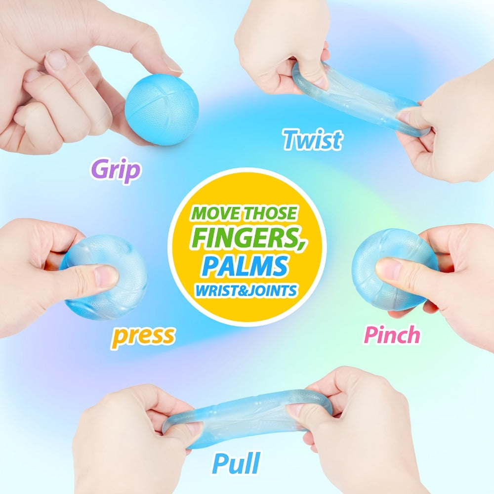Squishy Stress Ball Fidget Toys 4 Pack – Slow Rising Butter Squishies Ultra Soft Sensory Squeeze Toys for Kids & Adults, Anxiety Relief Desk Toy, Party Favors & Gift Set