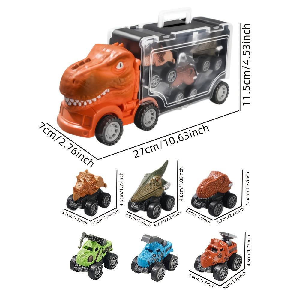 Car Toy Set, Dinosaur Truck Children's Toy Tyrannosaurus Rex Model, Dinosaur Car Combination, Boy Toy Car Gift, Birthday Small Random Dinosaur