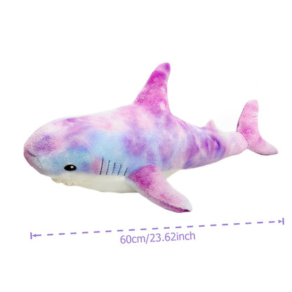 Shark Plush Pillow Stuffed Animal - Soft Cute Shark Throw Pillow for Couch, Kids Room Decor, Birthday Gift for Girls, Women & Ocean Animal Lovers, Mixed Colors