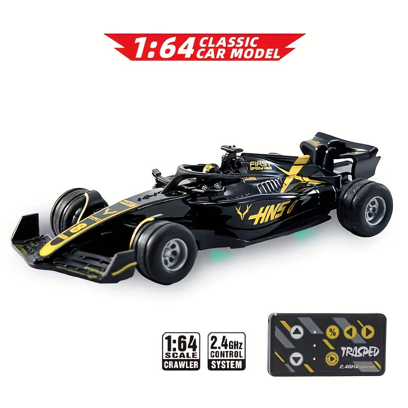 1:64 Scale Mini RC Racing Car, 2.4G Alloy Die-Cast Racing Model Car with Lights and Adjustable Speed, 4WD Drift Toy Car, RC Car Collection Set, Boys Gift Party Toy, Indoor/Outdoor Dual-Use Toy, Family Interactive Toy, Christmas Toy, Suitable for Boys