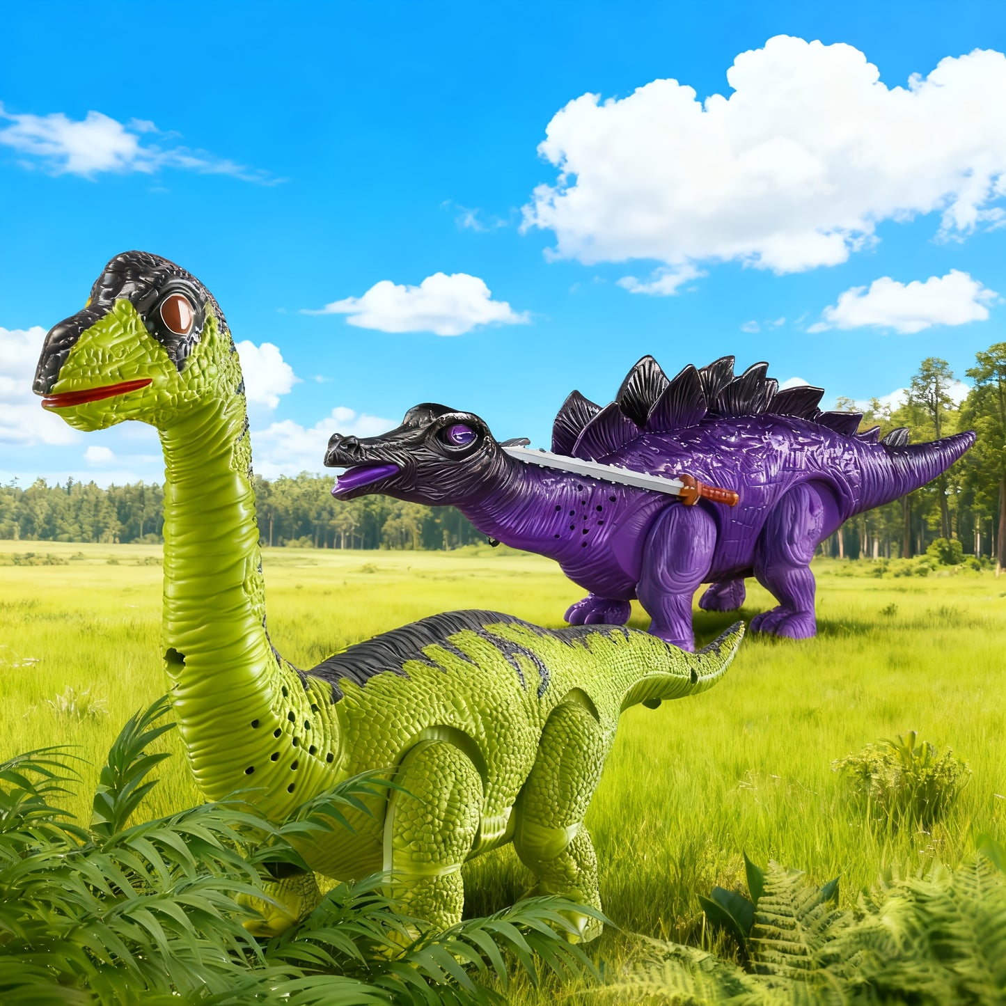 Set of 3 Electric Dinosaur Toys Featuring Sound, Light, And Walking Functions, Perfect Gift for Boys Aged 3 to 7, an Interactive Moving Dinosaur Toy Collection