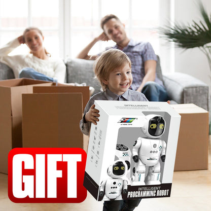 Voice Control Robot Remote Control Robo Toys Infrared RC Robots with Gesture Control LED and Voice Interactive Intelligent Warriors as Gift for Kids