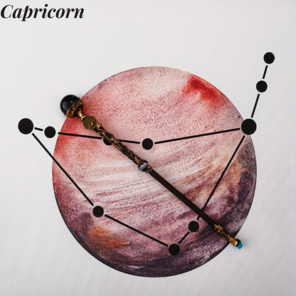 Zodiac Crystal Magic Wand with Gift Box – Handmade Astrology Wand for All 12 Signs, Cosplay Prop, Party Decor & Unique Birthday Christmas Valentine Gift for Women Men