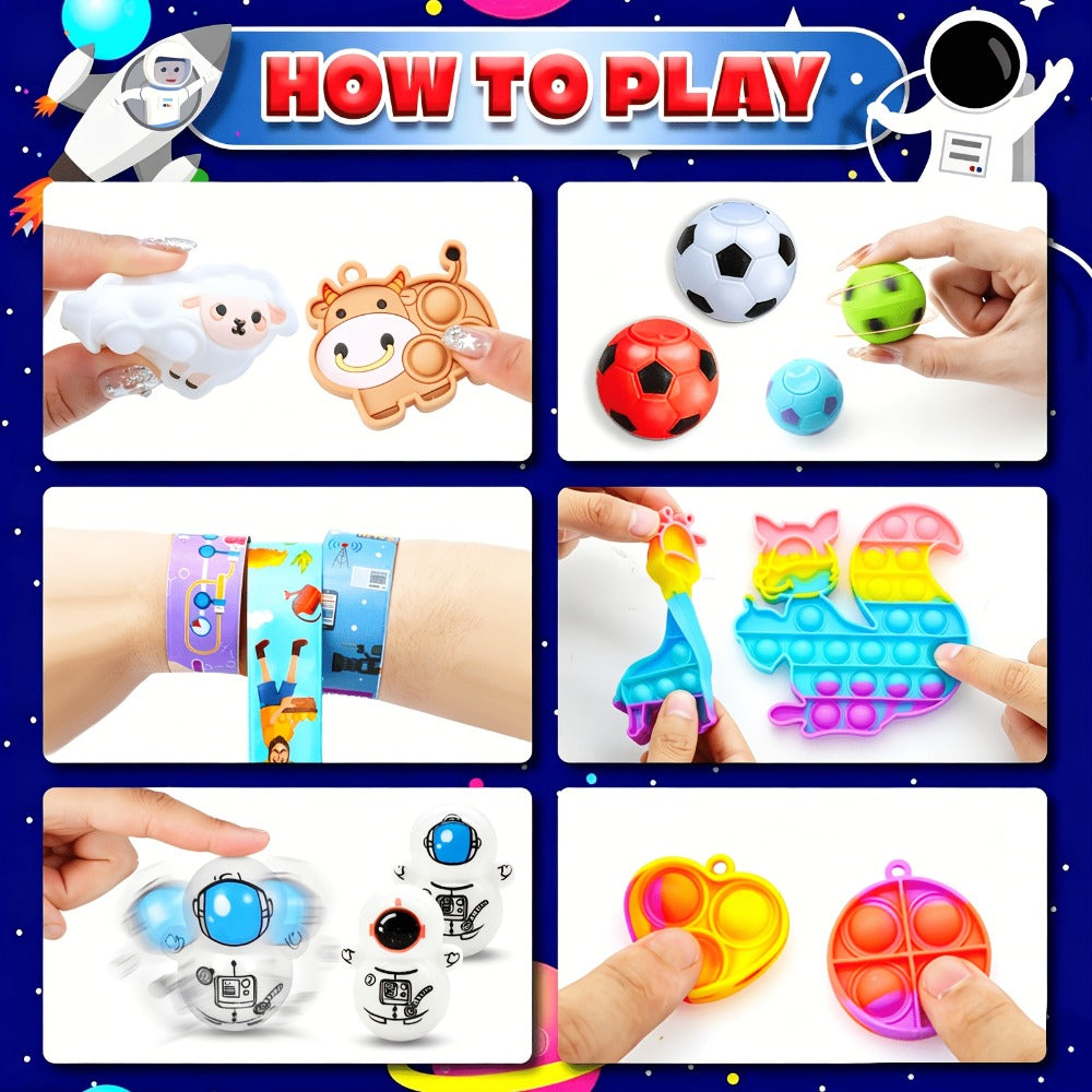 Party Favor Toys Bulk 600 Pieces – Mixed Color Fidget Toys & Novelty Prizes for Easter Egg Fillers, Goodie Bags, Classroom Rewards, Birthday Parties & Holiday Gifts