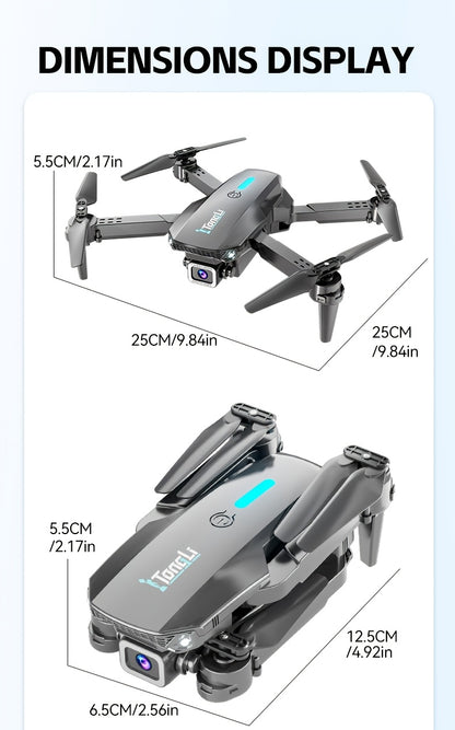 [HD Camera Drone] Tongli Upgraded Quadcopter Drone, Built-In HD Camera, Foldable Design, 3D Flips, USB-C Charging, Free Storage Bag Included, Beginner-Friendly, Aerial Photography Drone, Camera Drone For Vlogging, Outdoor Drone, Remote Control Drone