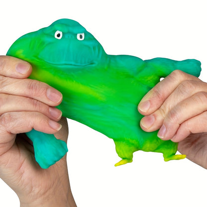 Squishy Monkey Stretchy Fidget Toy 4pcs – Mega Gorilla Squish & Stretch Stress Relief Toy, PVA Sponge Filling, Random Colors, Fun Kids Sensory Toy Party Favor Gift
