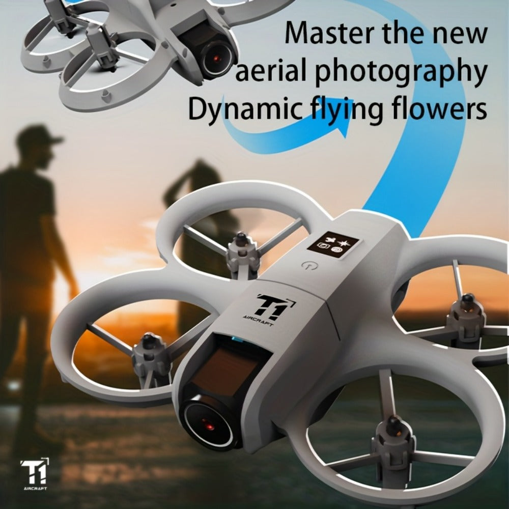 180° Rotating Dual Camera Drone with Optical Flow Positioning – Gyroscope Stabilization, 360° Roll, One-Button Takeoff Landing Calibration, Long Battery Life, RC Quadcopter for Beginners Adults