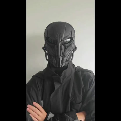 Fronsra Cyberpunk Full Face Mask - Breathable, Anti-Fog Nylon Cosplay Helmet for Halloween & Carnival Parties, for Halloween, Autumn