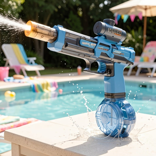 New Electric Water Gun Toy, Automatic Water Gun, Large Capacity Water Gun, Perfect Outdoor Water Gun for Summer at The Swimming Pool, Beach, Lawn - Fun Gift, Birthday Party Present