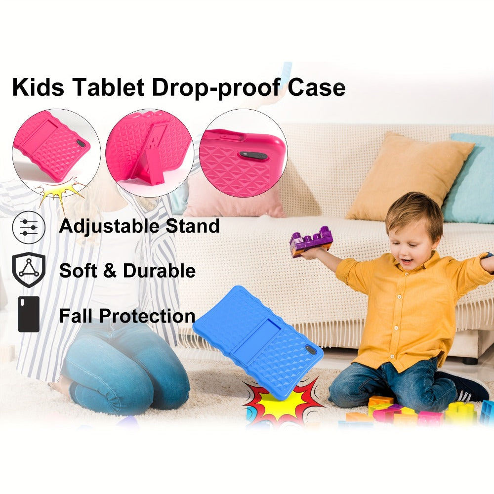 BYYBUO Kids Tablet, 10.1 Inch Android 13 Tablet for Kids, 4GB RAM 32GB ROM 6000Mah Battery, Tablets with BT, Wifi, Parental Control, Dual Camera, Shockproof Case