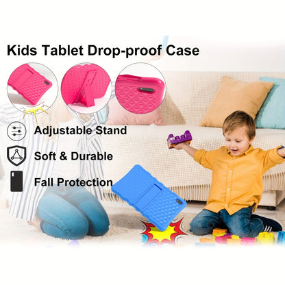 BYYBUO Kids Tablet, 10.1 Inch Android 13 Tablet for Kids, 4GB RAM 32GB ROM 6000Mah Battery, Tablets with BT, Wifi, Parental Control, Dual Camera, Shockproof Case