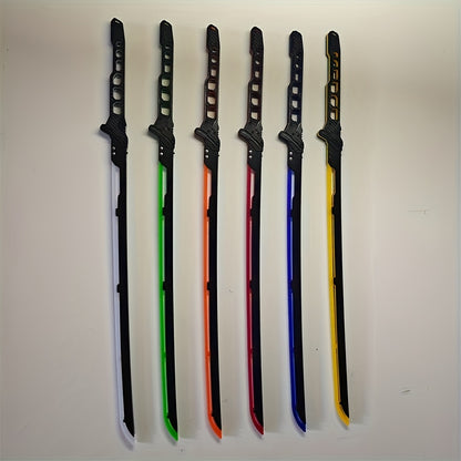 80cm (31.49 Inch) Large Cyberpunk Luminous Thermal Katana Acrylic Knife Model - 1:1 Science Fiction Cosplay Prop, Halloween Masquerade Party Peripheral Gifts For Adult