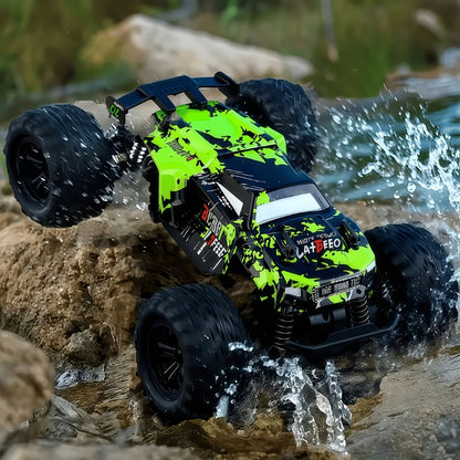 RC Off-Road Car for Kids with LED Lights – Remote Control 4WD Monster Truck, High-Speed All-Terrain Vehicle Toy for Boys & Girls, Outdoor Racing Gift for Birthday Christmas