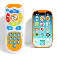 White Phone and Remote Toy with Horse