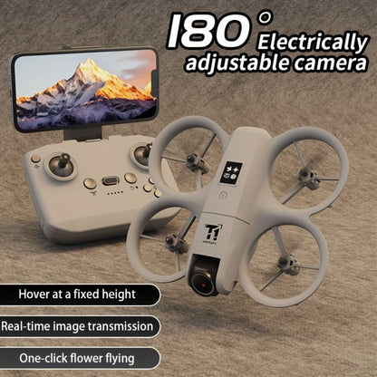 180° Rotating Dual Camera Drone with Optical Flow Positioning – Gyroscope Stabilization, 360° Roll, One-Button Takeoff Landing Calibration, Long Battery Life, RC Quadcopter for Beginners Adults