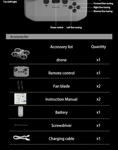 2026 Upgraded 4K Remote Control Drone, One-Key Return with Auto-Hover, Long-Endurance UAV with Two Rechargeable Batteries, Shockproof and Anti-Collision Design, One-Key Tumbling, Optical Flow Vision Auto-Hover Function, WiFi Real-Time Image