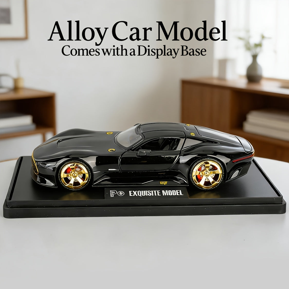 Mercedes-Benz GT Supercar Model with Gull-Wing Doors - Zinc Alloy Collectible, High-Detail Static Display, Perfect Birthday/Christmas Gift for Car Lovers