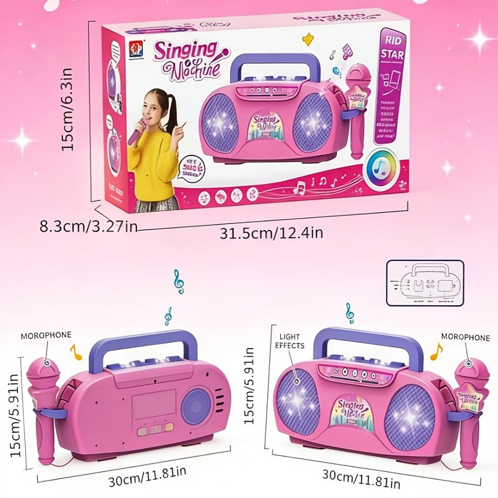 A Fantastic Light-Up Singing Toy for Kids Featuring a Microphone, Perfect for Birthdays And Holidays. This All-In-One Music Machine Is Ideal for Boys And Girls Aged 3 to 7