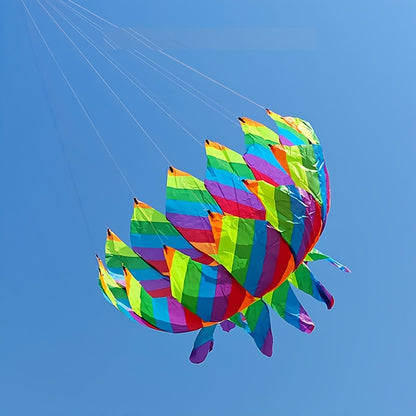 [Rotating Lotus Tail Kite] Rotating Lotus Tail Kite - Three-dimensional Flower Basket Tail; Suitable For Outdoor Beach Park Games And Entertainment