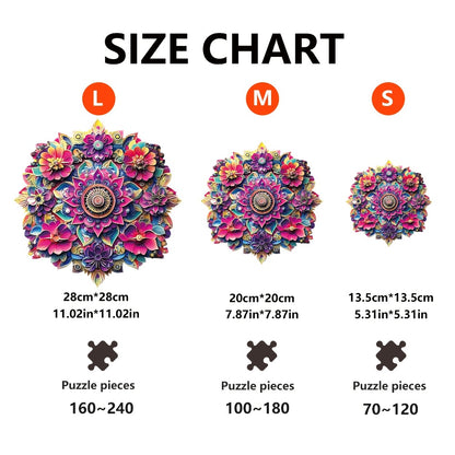 Wooden Mandala Puzzle for Adults – Unique Irregular Animal Shaped Pieces, Exquisite Gift Box, Decorative Art Jigsaw Brain Teaser, Birthday Christmas Holiday Gift for Women Men Teens