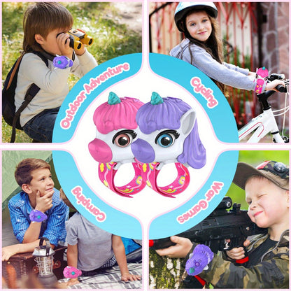 2Packs Unicorn Walkie Talkies for Kids - Luminous Function, Gift for Kids 2 Way Radios Toys for Boys And Girls Ages 3-12 - Long Range - Outdoor Adventure, Camping, Hiking Gifts Birthday Back to School Halloween Christmas Gifts (Pink/Purple)