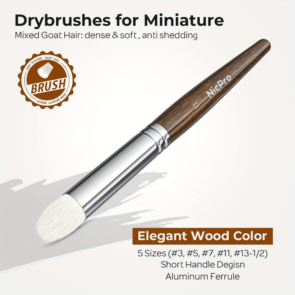 Miniature Paint Brush Set with Cloth Roll Detail Brushes for Acrylic Oil Watercolor Dry Brush for Model Miniature Painting Paint by Numbers Craft Artists