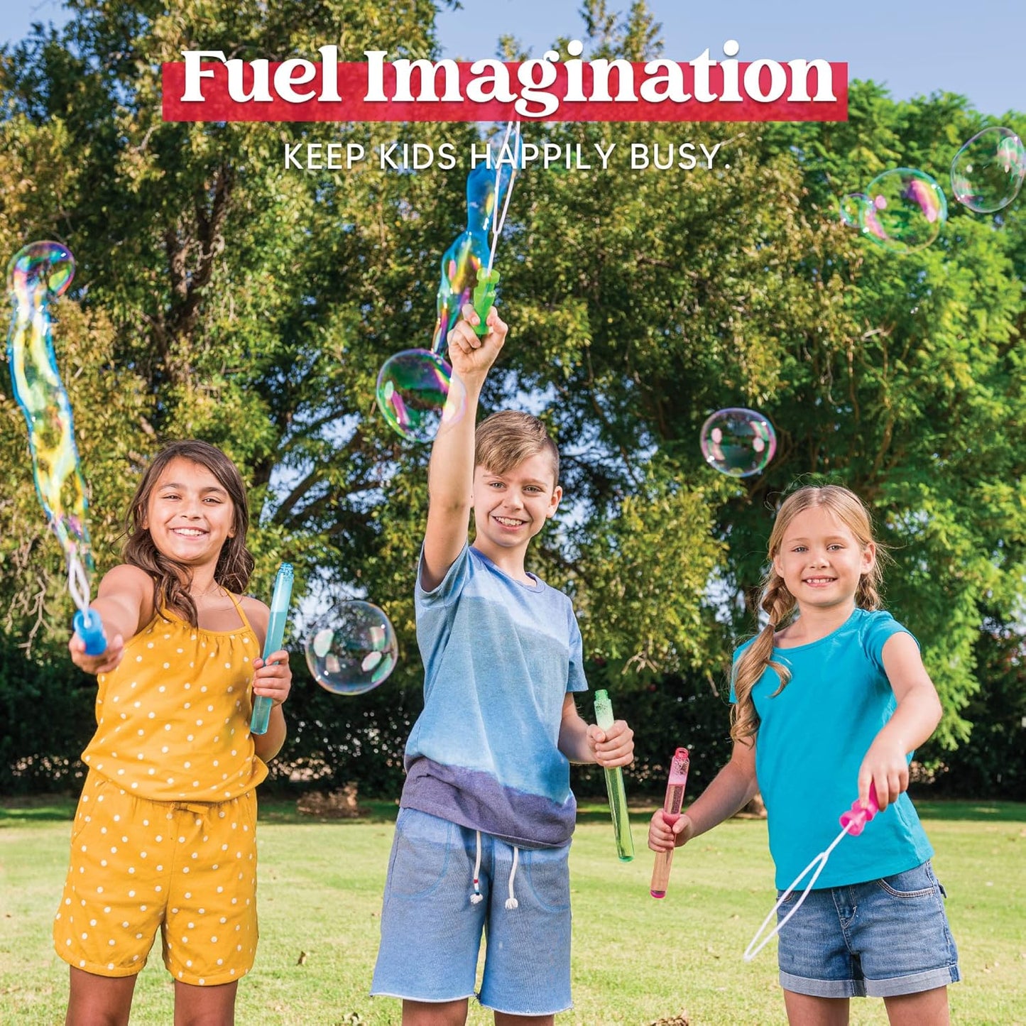 24 Pack 14.6'' Big Bubble Wands Bulk (2 Dozen) for Summer Toy, Outdoor/ Indoor Activity Use, Easter, Bubbles Party Favors Supplies for Kids