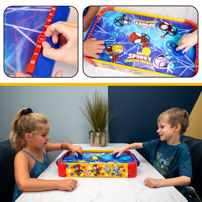 Marvel Spidey And His Amazing Friends Electronic Tabletop Air Hockey (Wood)