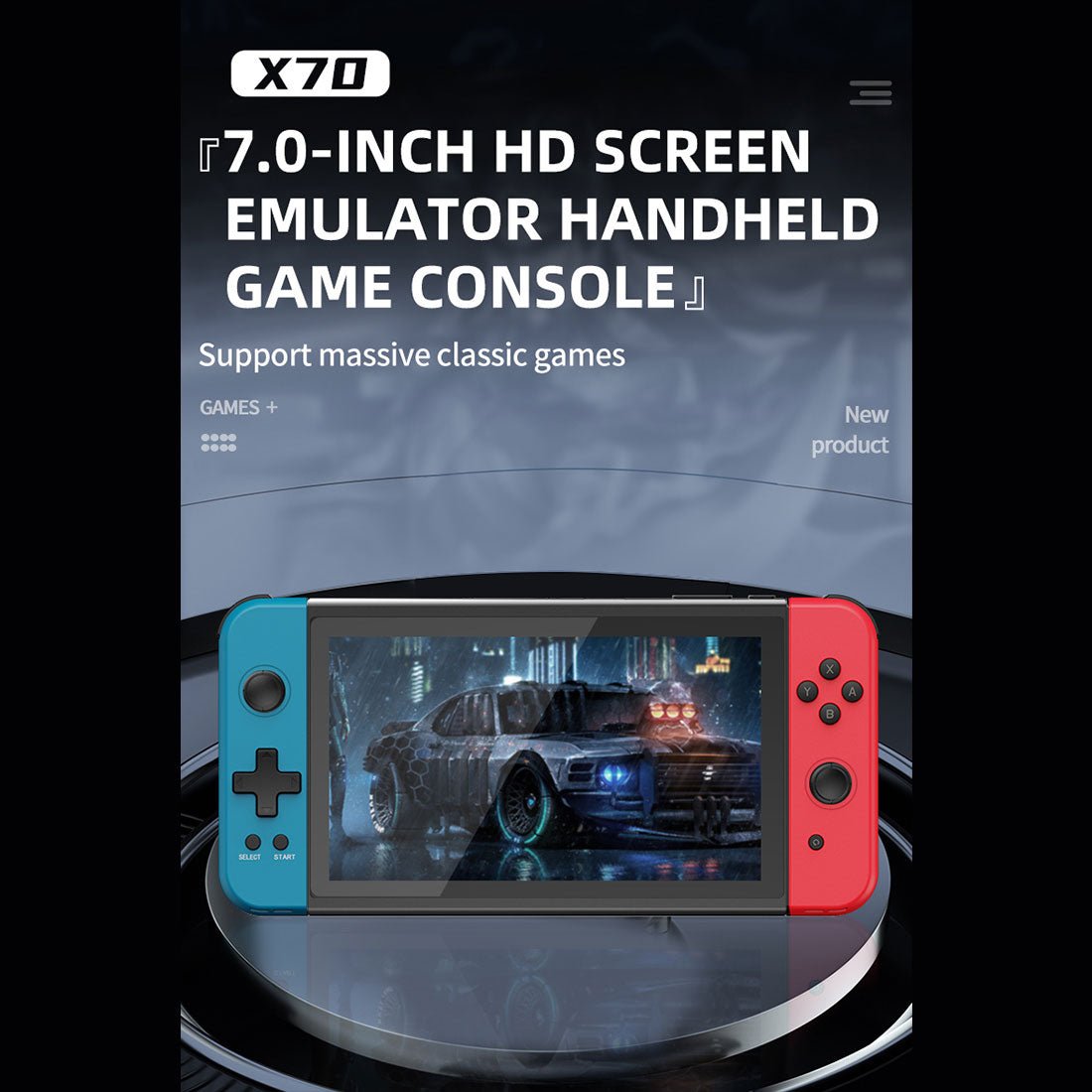 Handheld Game Console Powkiddy X70 – 7" IPS Large Screen Retro Emulator HDMI