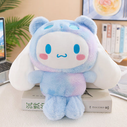 () Sanrio 5pcsKawaii Hello Kitty, Kuromi, Melody, and Gudetama Tie-Dye Plush Toys Ideal for Room Decor, Birthday Gifts, and Holiday Presents for Christmas, Thanksgiving, Halloween, and More.