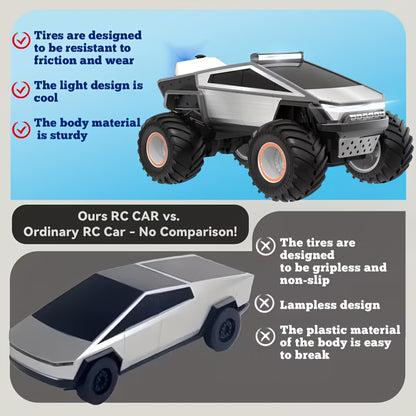 [Remote Control Off-Road] RC Monster Truck Toy 2.4GHz 4WD All Terrain RC Monster Truck Toy, 1:12 Remote Control Car, Realistic Sound Effects, Remote Control Off-Road Vehicle with Ergonomic Grip, Remote Control Off-Road Vehicle with LED Lights, Music, Exce