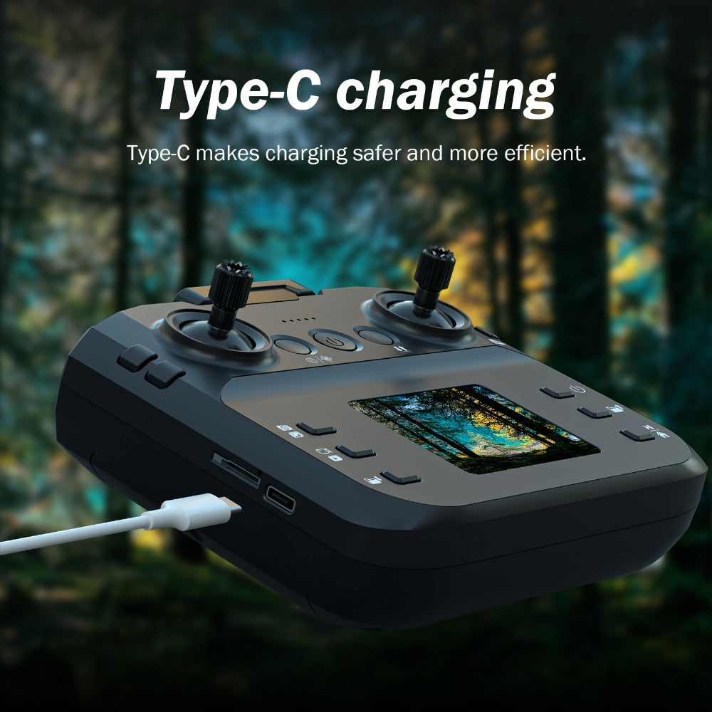 LCD Screen Drone with Dual Cameras & Brushless Motor – Foldable RC Quadcopter for Beginners Adults, Altitude Hold, 3D Flips, Headless Mode, One-Key Takeoff Landing, Supports 32G SD Card
