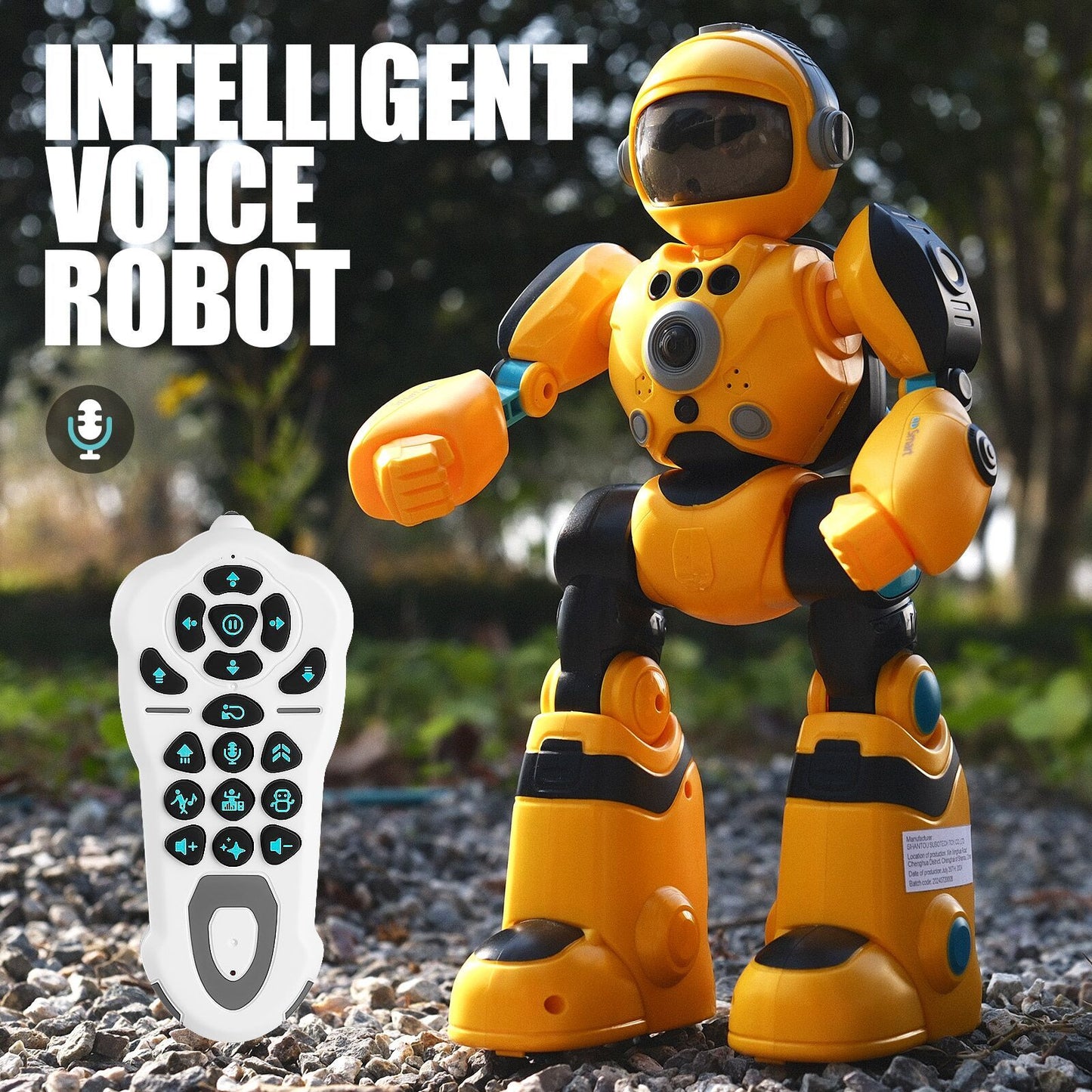 Voice Control Robot Remote Control Robo Toys Infrared RC Robots with Gesture Control LED and Voice Interactive Intelligent Warriors as Gift for Kids
