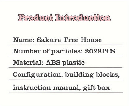 Sakura Cherry Blossom Tree House Building Blocks 1020-2028pcs – DIY Mini Brick Assembly Collectible Display Model, Relaxing Creative Gift for Adults Teens Girls Boys, Birthday Christmas Home Decor
