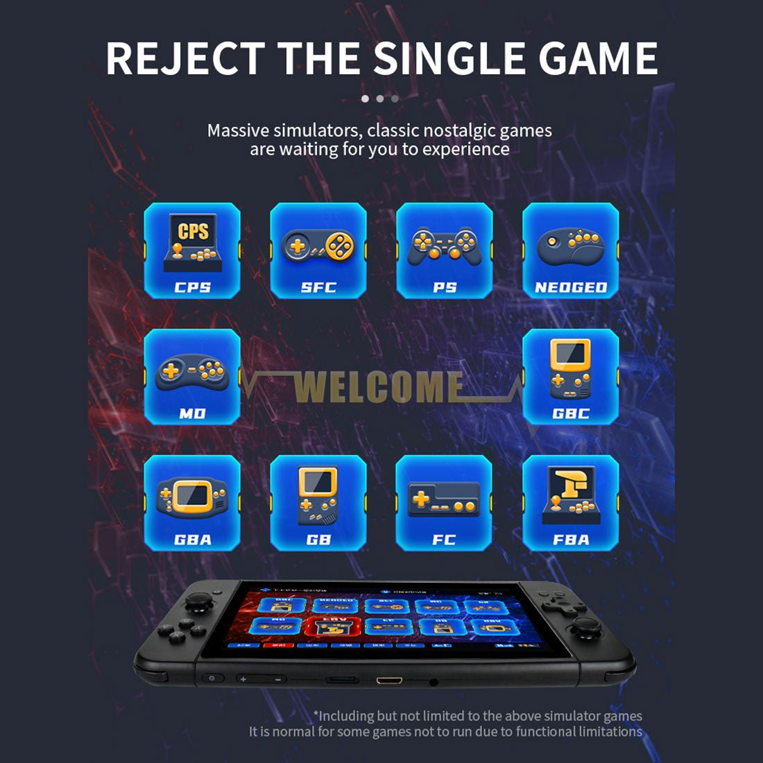 Handheld Game Console Powkiddy X70 – 7" IPS Large Screen Retro Emulator HDMI