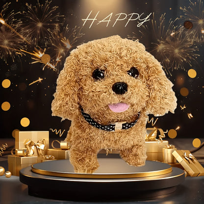 2026 Upgraded Simulation Puppy Robot, Realistic Electric Biomimetic Dog Toy, Automatic Walking, Barking, Tail Wagging, Children's Interactive Electronic Pet, Gifted with Accessory Dog Bones, Is An Excellent Birthday, Christmas, New Year's Gift