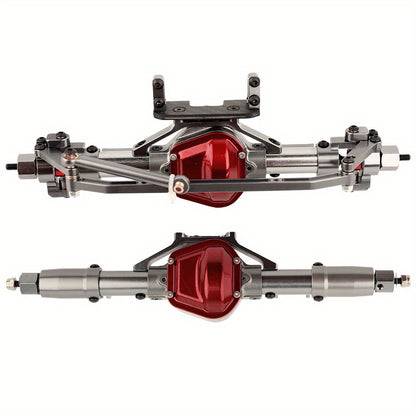Metal Upgrade Components for Assembling Front And Rear Straight Axles Made of Aluminum Alloy, Designed for 1/10 SCX10 90046 90047 RC Climbing