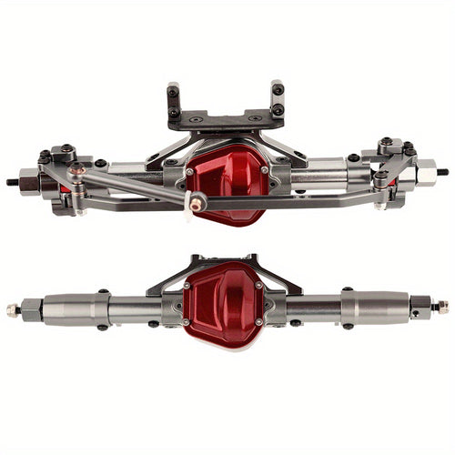 Metal Upgrade Components for Assembling Front And Rear Straight Axles Made of Aluminum Alloy, Designed for 1/10 SCX10 90046 90047 RC Climbing