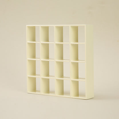 1:12 Scale Dollhouse Miniature Storage Stand, 16-Compartment Display Cabinet, Modern Shelf Organizer for Age 14+