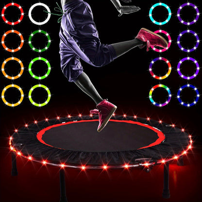 Trampoline Accessories, Trampoline Lights Solar, IP65, 8 Dynamic Modes, Solar Powered Outdoor Light for 8-16ft Trampolines, Commercial Street and Area Lighting, 36V or Below