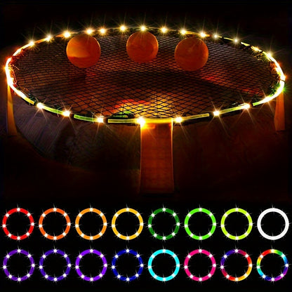 Solar Powered LED Trampoline Lights Colorful, Outdoor Rope Lights, 8 Lighting Modes, IP65 Solar Powered Outdoor Lights for 8-16 Feet Trampolines, Commercial Street And Area Lighting