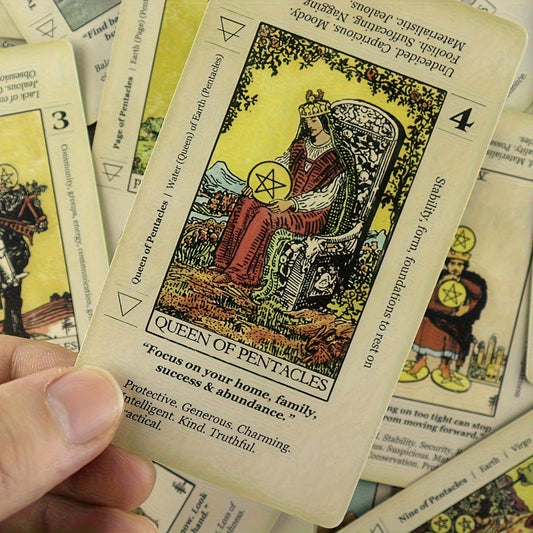 Meaning Tarot For Beginners - 78 Vintage Cards With PDF Guide - Game Gift - Friends Family Party Card Game, Perfect For Halloween, Christmas & Thanksgiving Parties, Adult Games, And Spiritual Exploration
