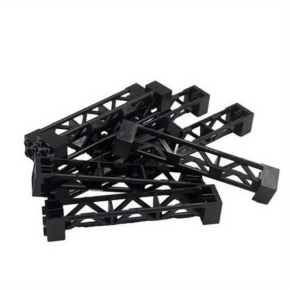 20pcs Black Building Blocks Compatible for 58827 & 95347 Train Car Pillar Supports, Girder Bricks, Military Toys with 2x2x10, Rod Blocks Suitable for City Models, Tabletop Games, for Schooling