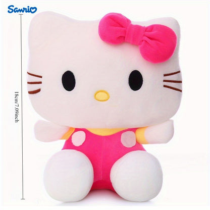 1pc Sanrio Kawaii Kitty Cat Plush Doll, Room Decoration, Party Activity Gift, Very Suitable for Birthday And Festival Gifts