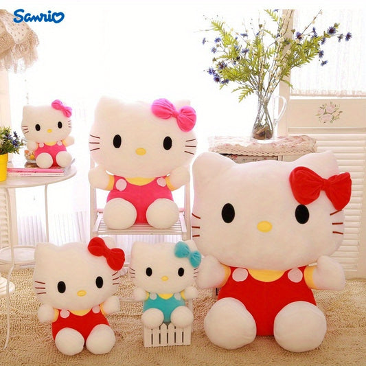 1pc Sanrio Kawaii Kitty Cat Plush Doll, Room Decoration, Party Activity Gift, Very Suitable for Birthday And Festival Gifts