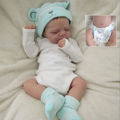 Reborn Baby Doll 19 Inch Full Vinyl Body – Realistic 48cm Newborn Girl with 3D-Painted Skin, Visible Veins, Implanted Eyelashes, Bathable, Movable Limbs, Role-Play & Collector Gift for Kids Ages 3+