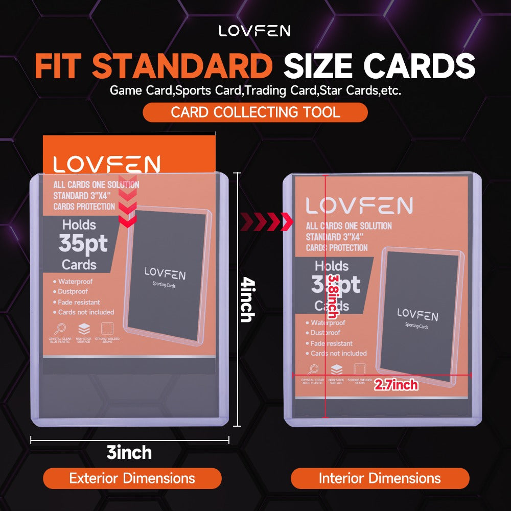 Hard Plastic Top Loaders 3x4 Baseball Card Protective Cases – Trading Card Holders for Sports Cards Football Basketball MTG Pokemon | 100 200 1000ct Bulk Pack for Collectors
