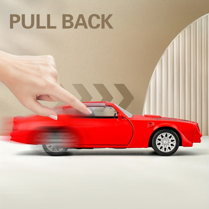1:36 Scale Pontiac Firebird Die-Cast Toy Car with Opening Doors & Pull-Back Action – Vintage Alloy Sports Car Model for Boys Girls Collectors | Christmas Birthday Gift